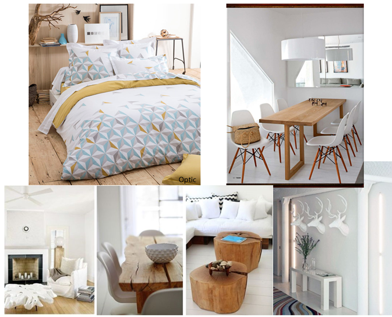 Déco chambre scandinave bleue