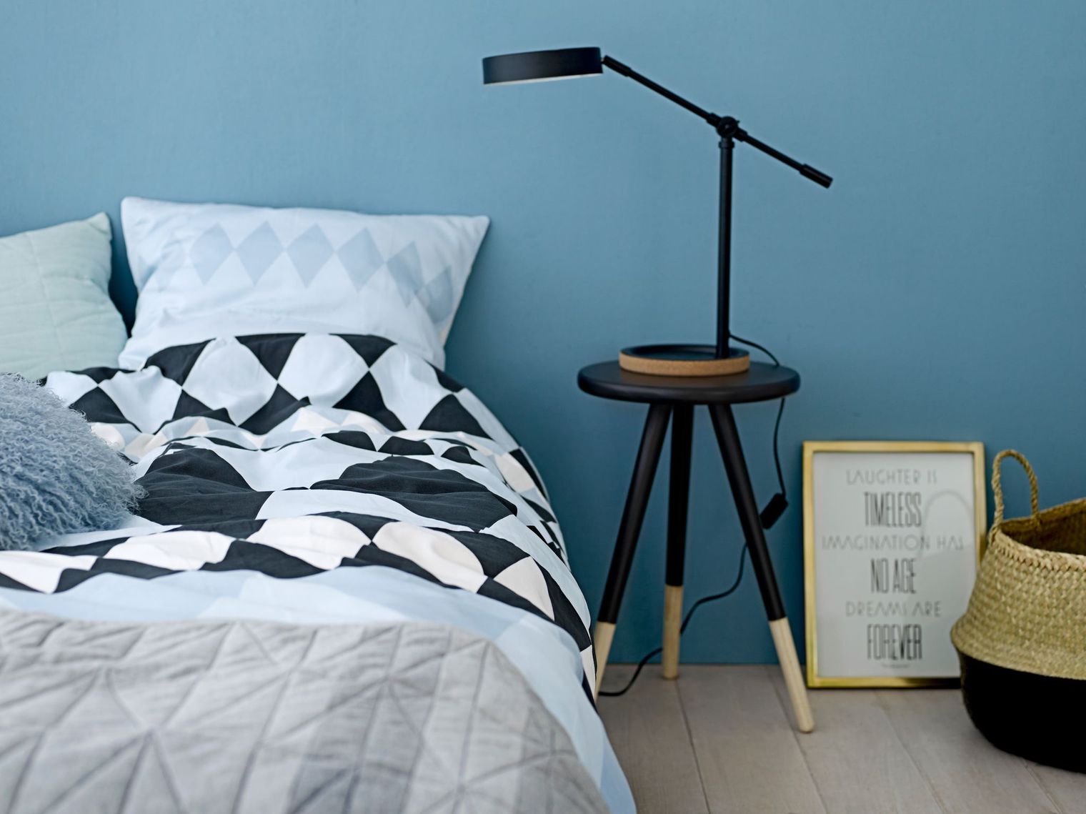 Deco scandinave chambre bleu