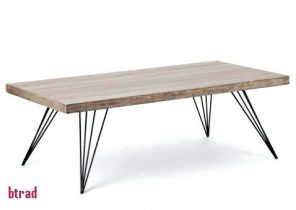Table basse scandinave pieds metal