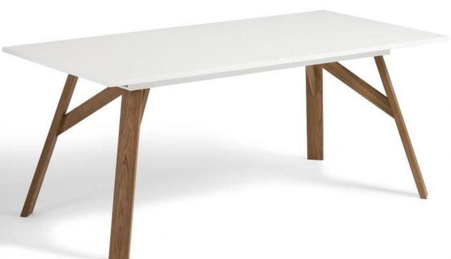 Table à manger scandinave ovale extensible