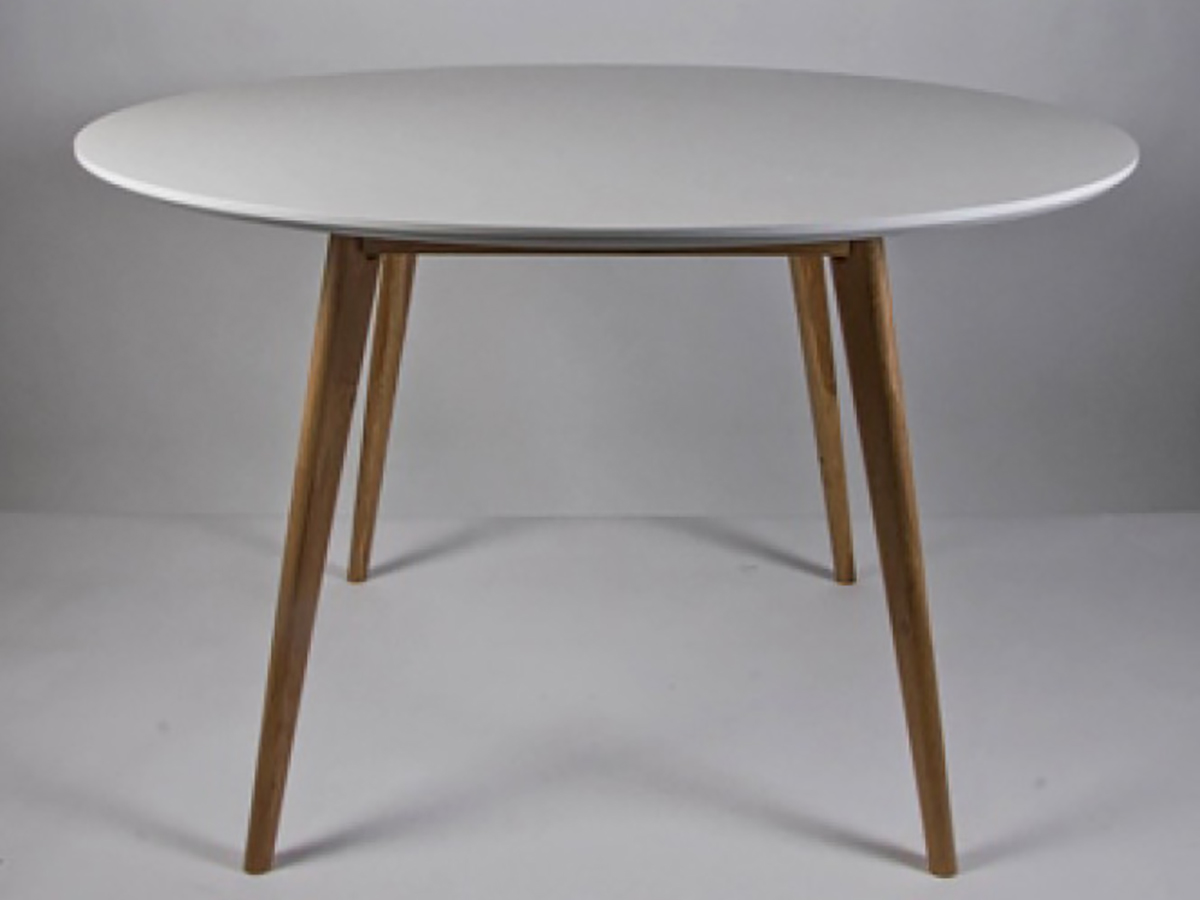Table scandinave ronde avec rallonge