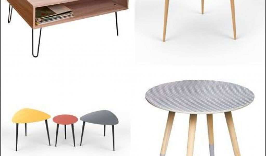 Table basse scandinave bleu pas cher