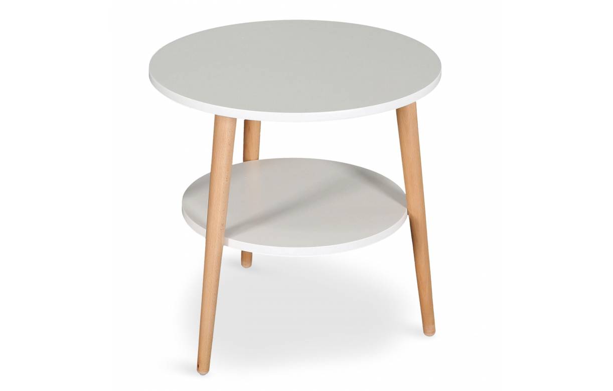 Petite table basse scandinave double plateau