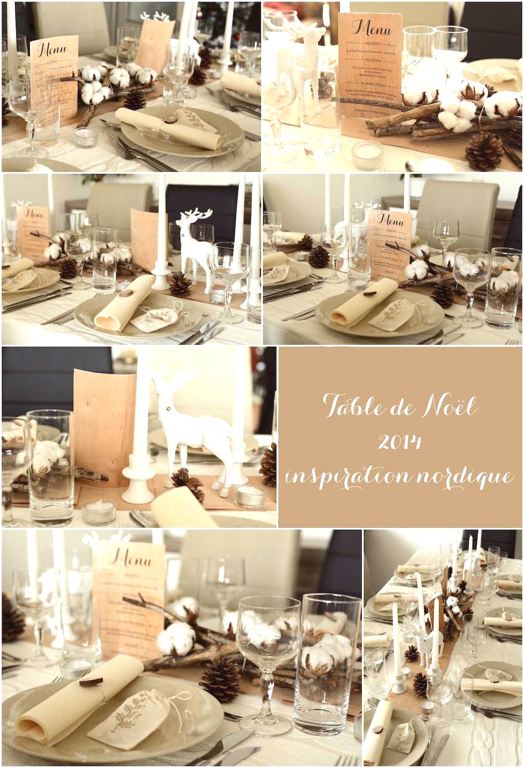 Décoration table noel scandinave