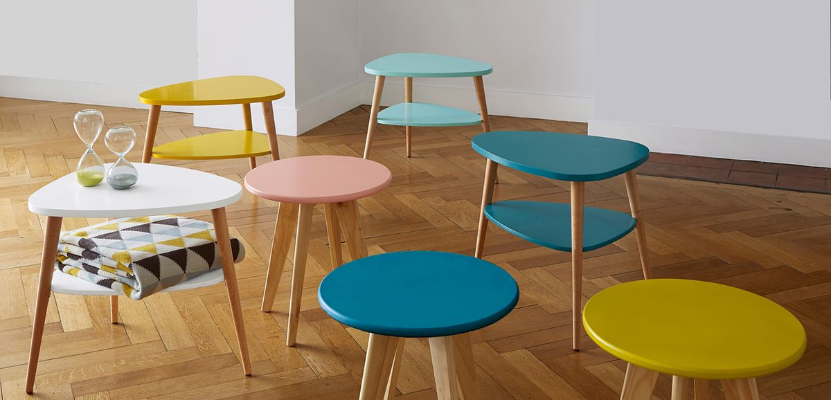 Table de chevet style scandinave pas cher