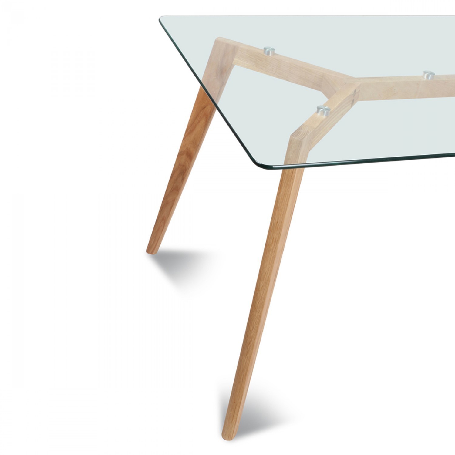 Table basse scandinave bois et verre