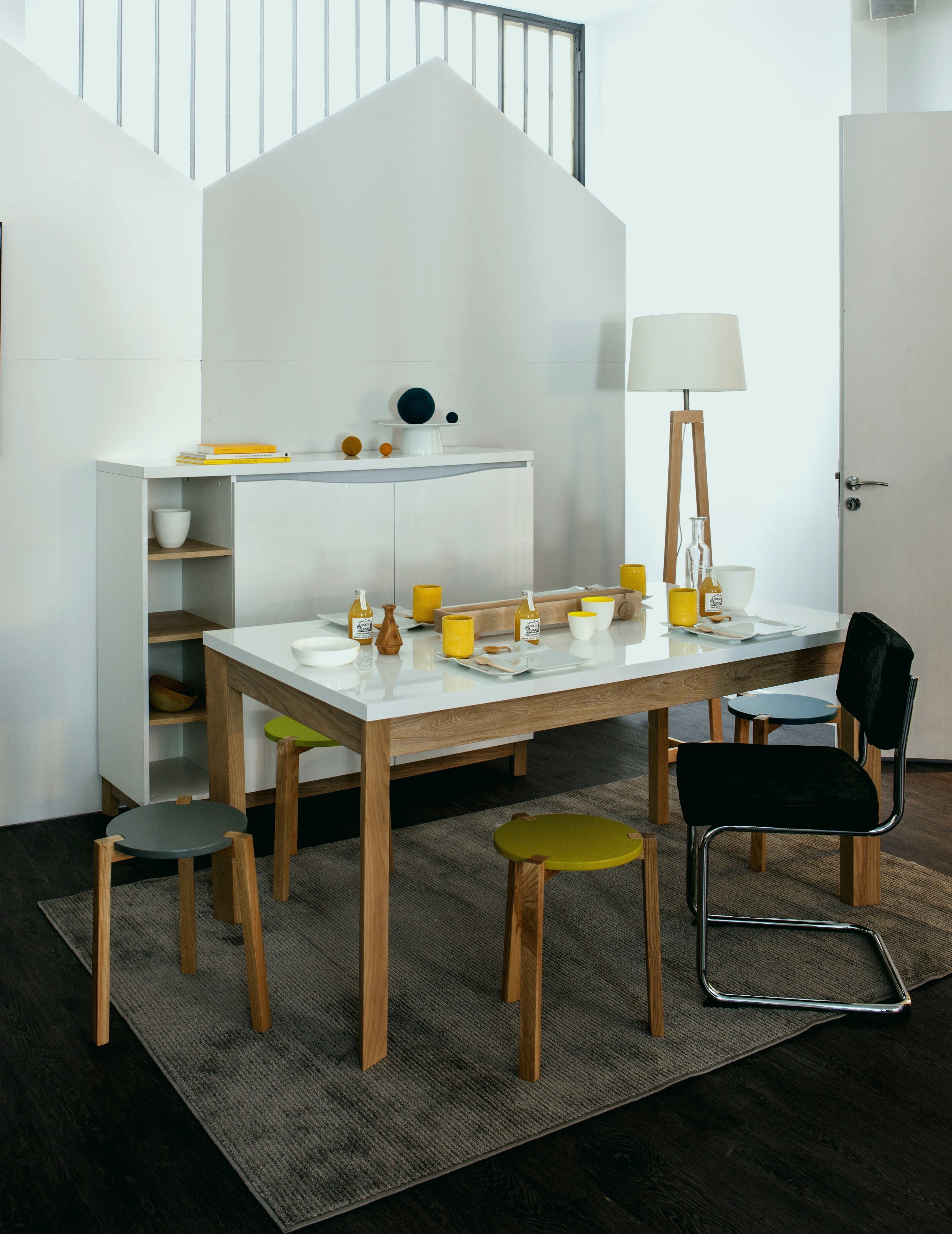 Table a manger ronde extensible scandinave