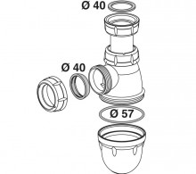 Joints siphon evier