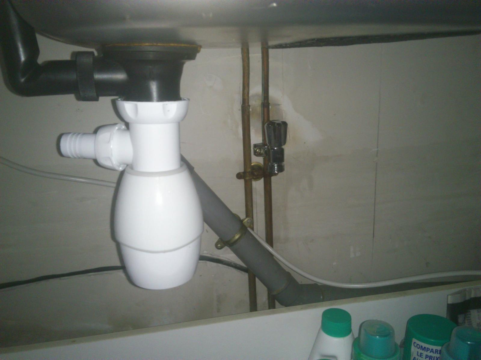 Siphon evier et lave vaisselle