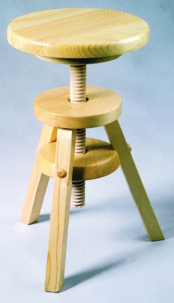 Tabouret bois hauteur réglable