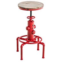 Tabouret bar metal rouge