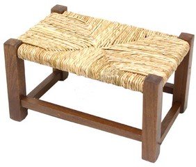 Tabouret bas paille