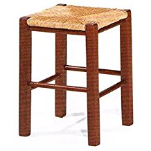 Tabouret de bar bois et paille