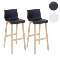Tabouret de bar en bois noir