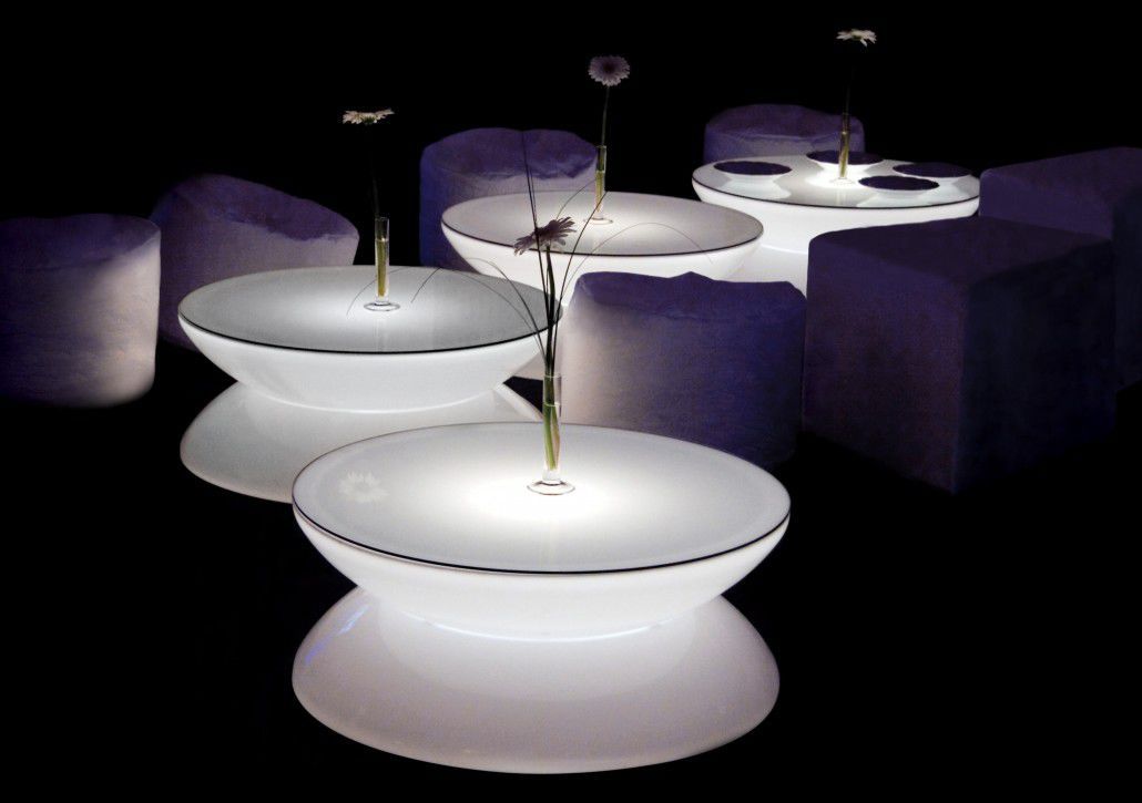 Table basse ronde led
