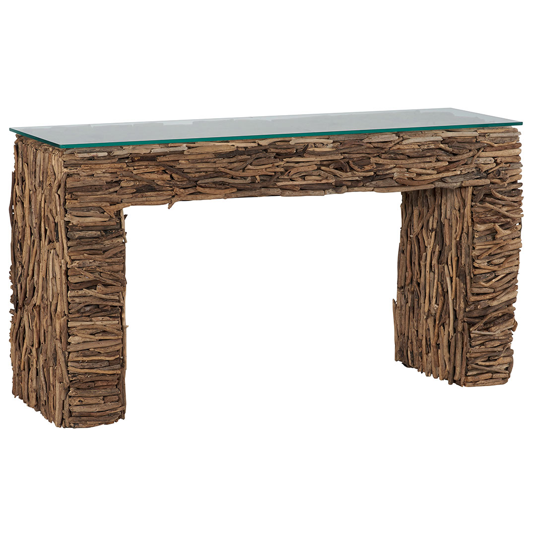 Table basse bois flotté cocktail scandinave