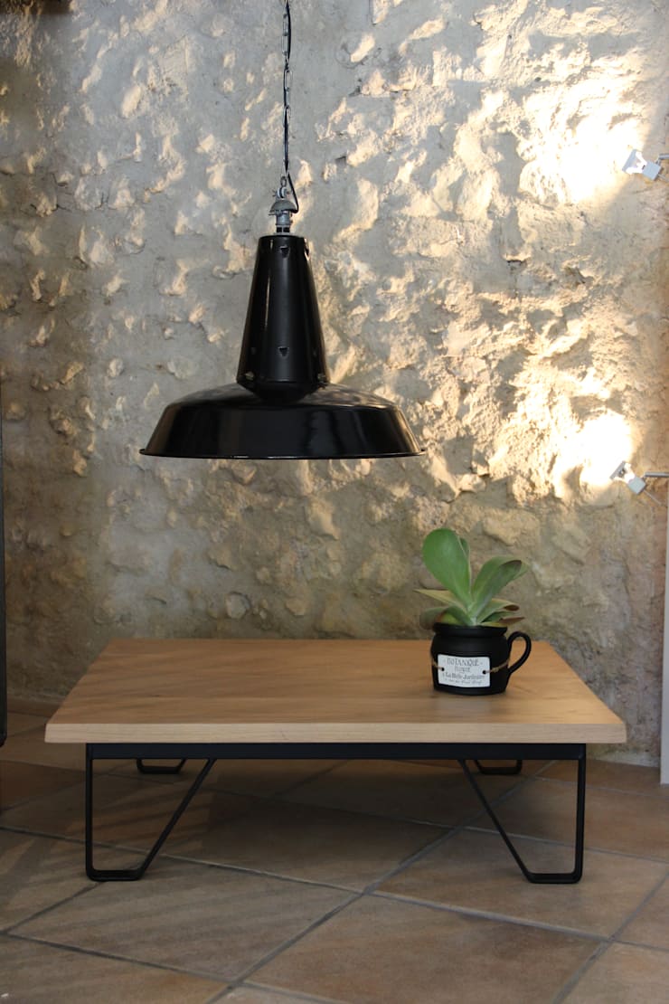 Table basse scandinave industrielle