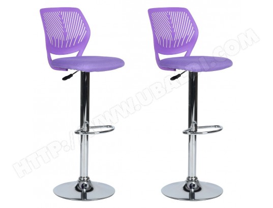 Tabouret de bar violet pas cher