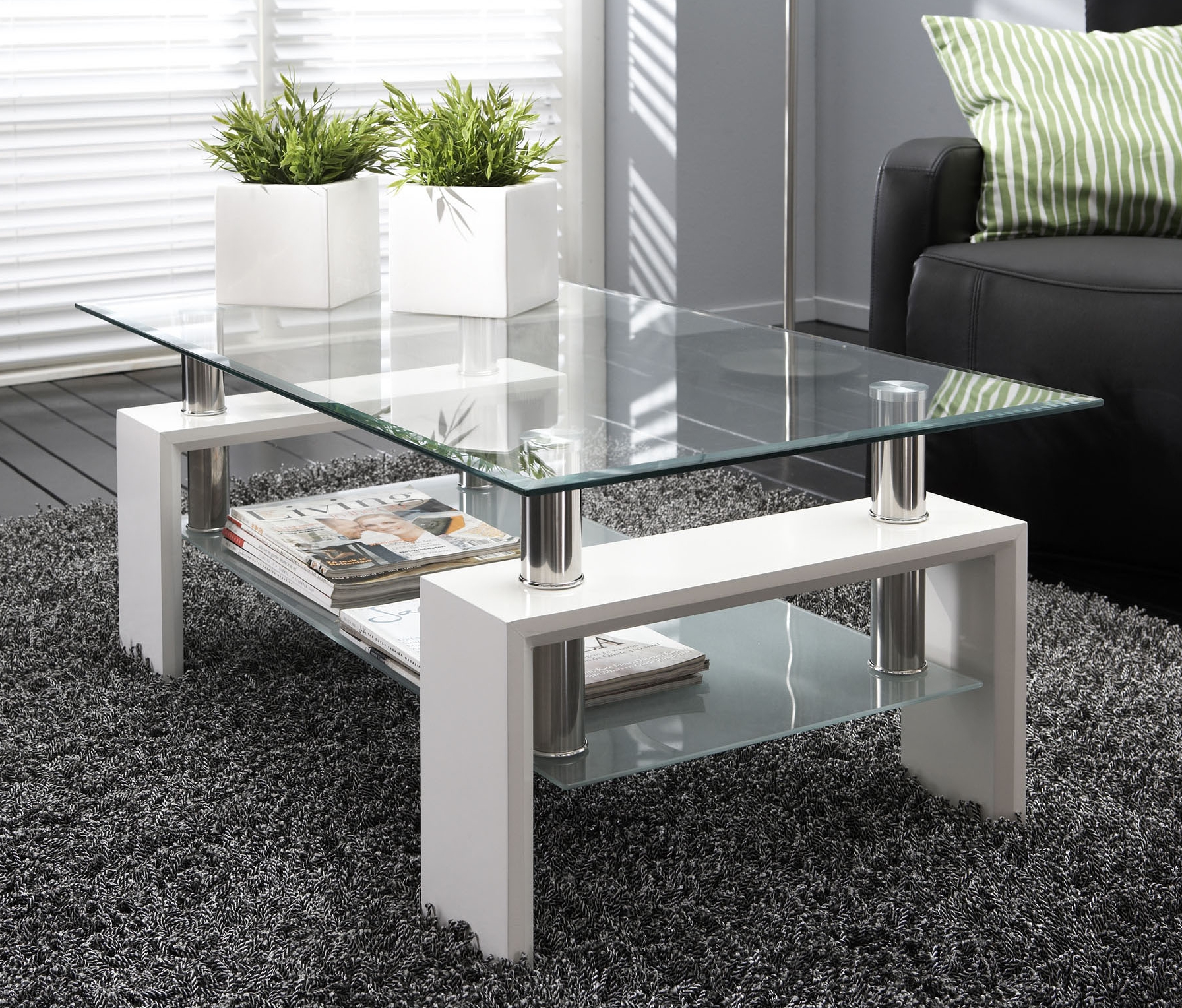 Table basse en verre pour salon
