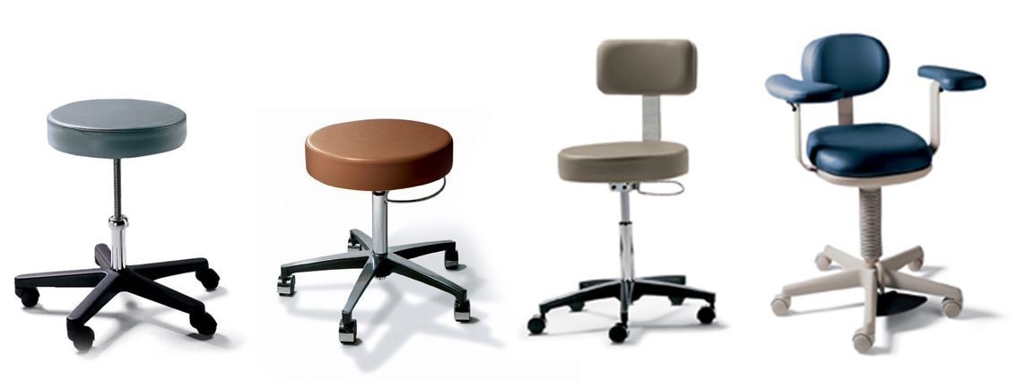 Tabouret à vis avec dossier
