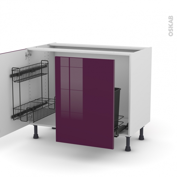 Meuble sous evier 2 portes coulissantes