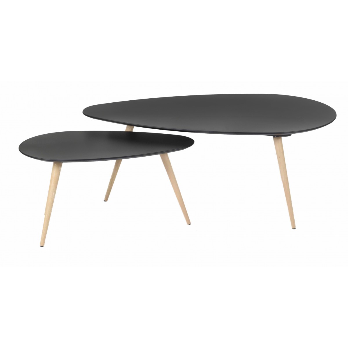 Table basse gigogne laquee