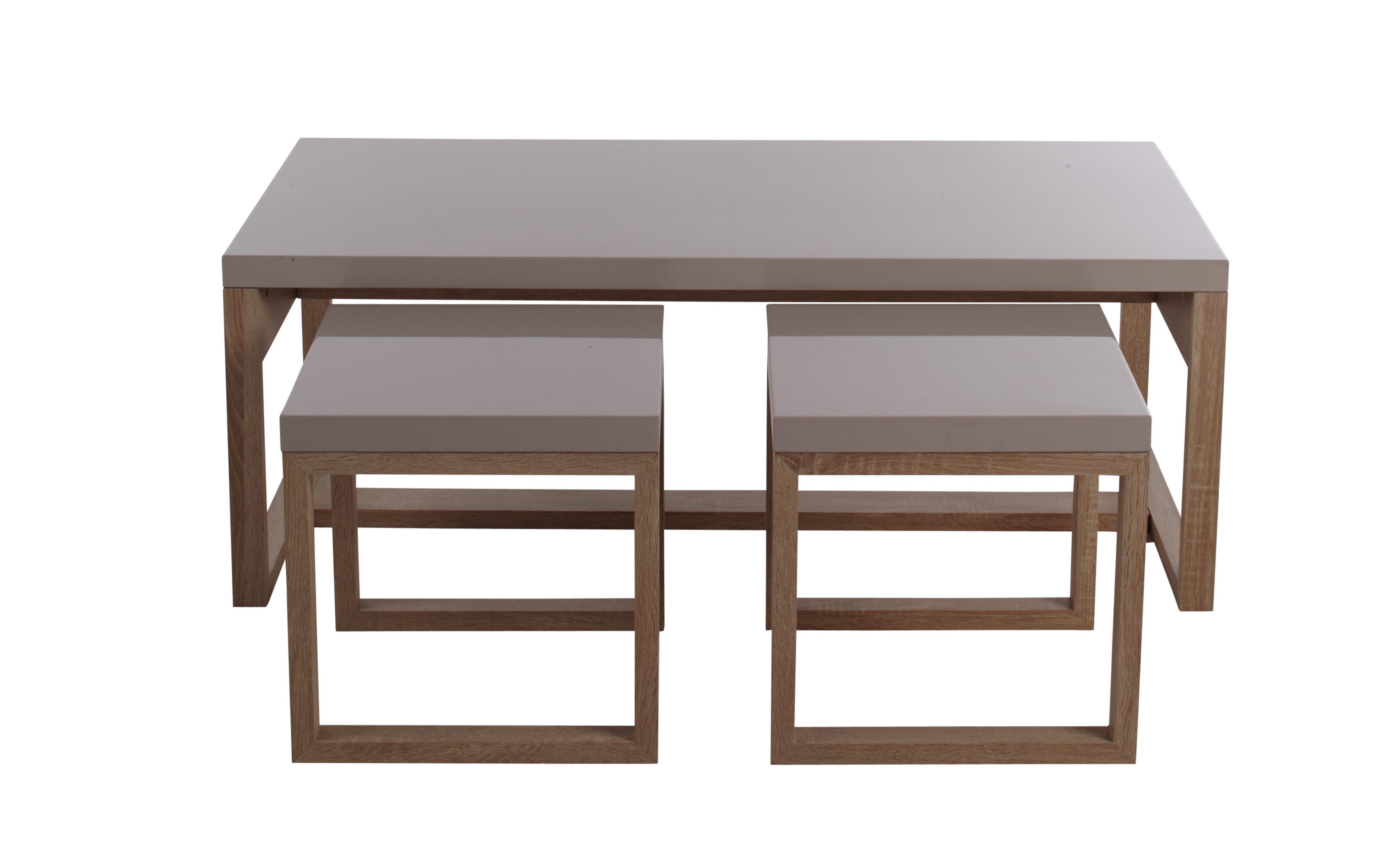 Table basse gigogne teck