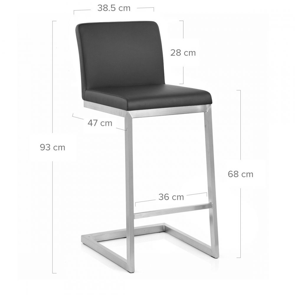 Tabouret de bar chrome brossé