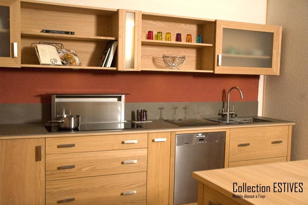 Meuble sous evier cuisine bois naturel