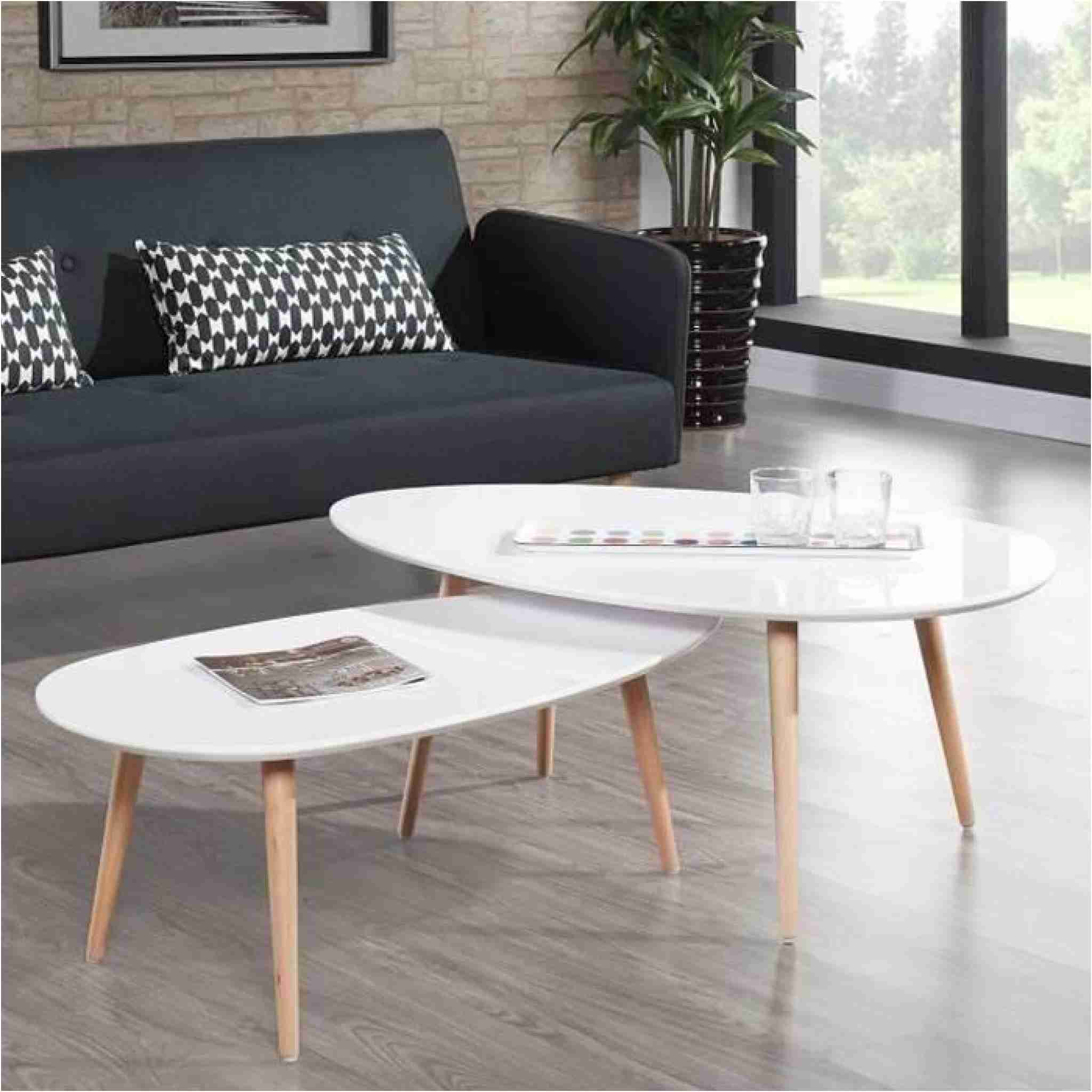 Table basse scandinave blanche pas chere