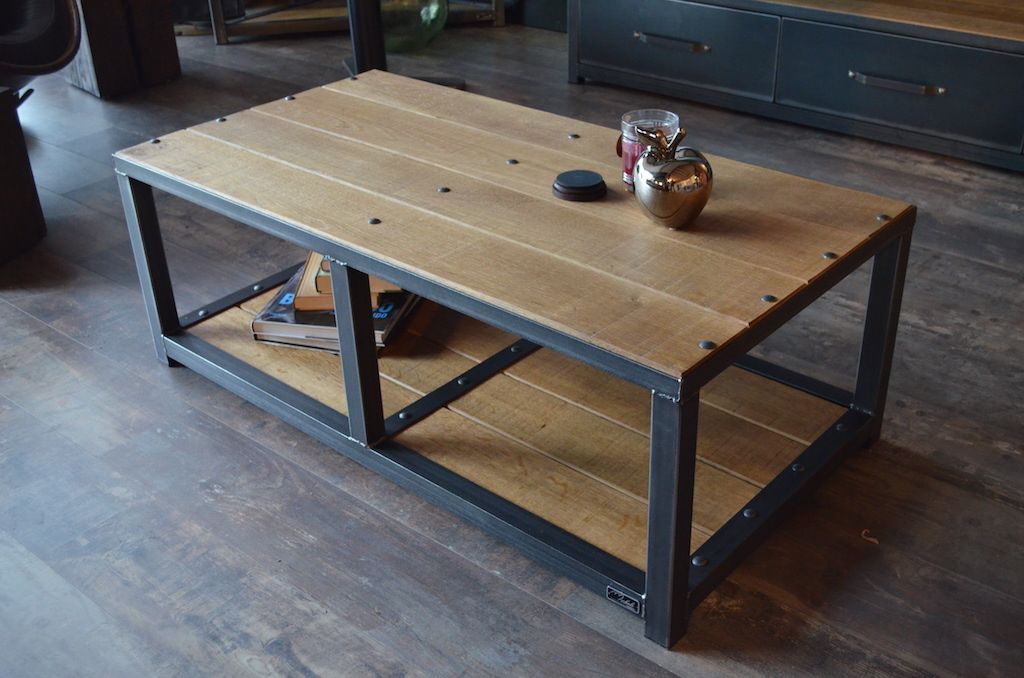 Table basse industrielle pinterest