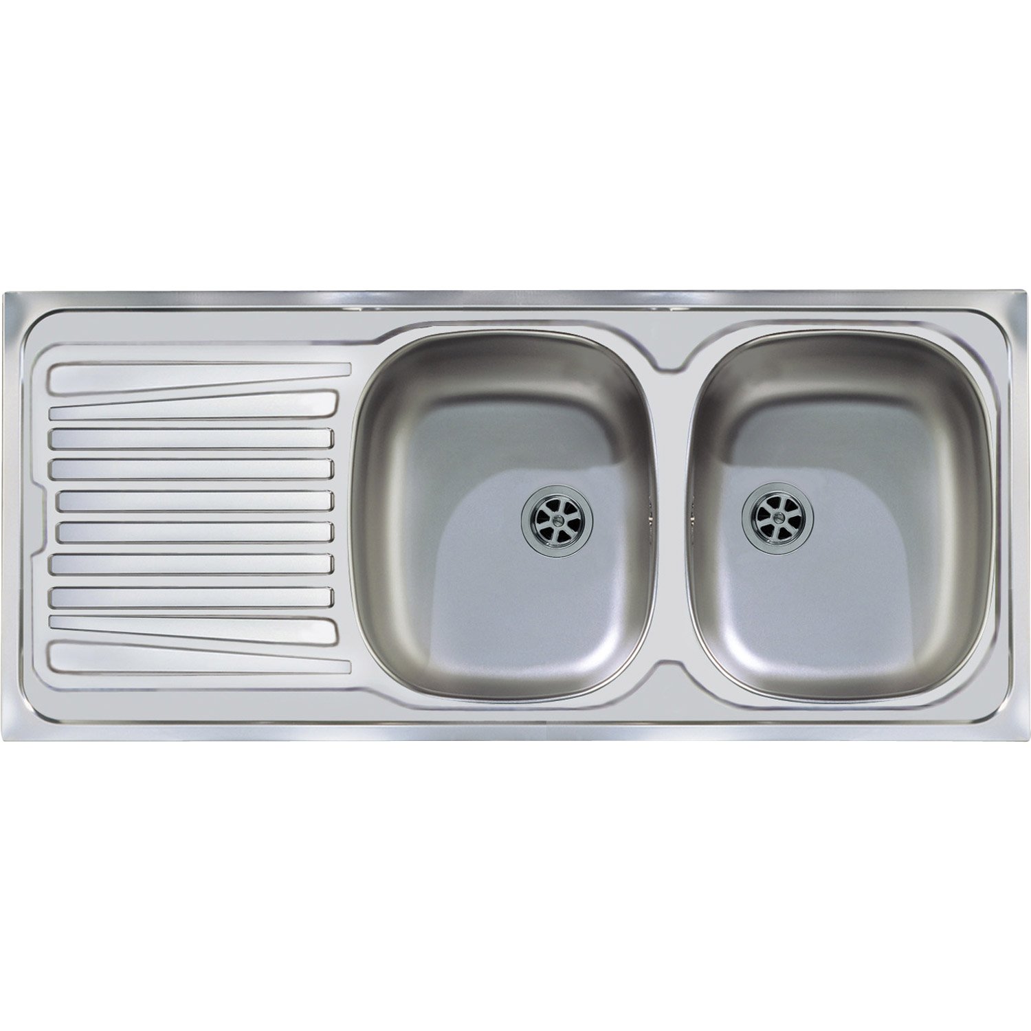 Evier 2 bacs en inox
