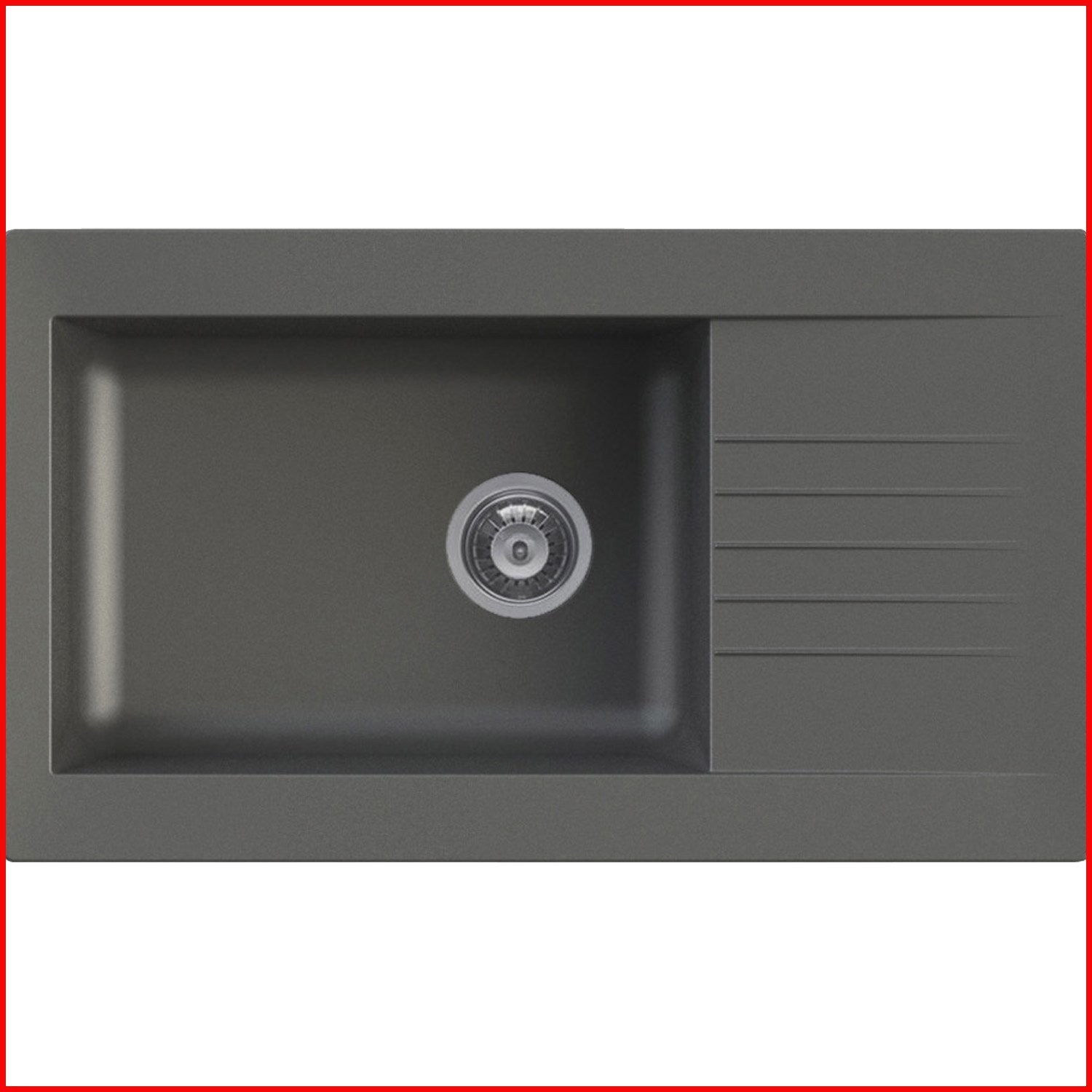 Evier ceramique 2 bacs noir
