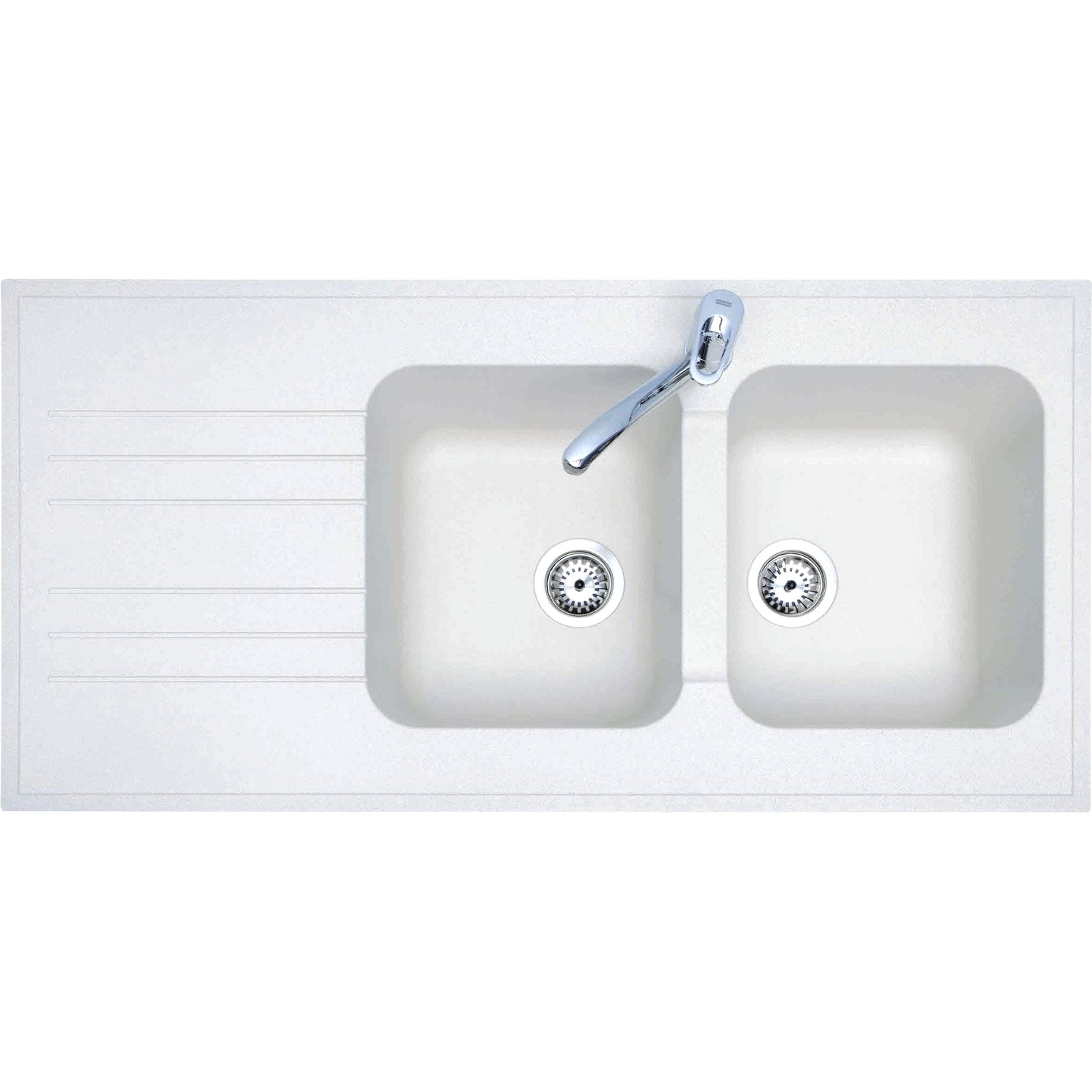 Evier cuisine 2 bacs resine leroy merlin