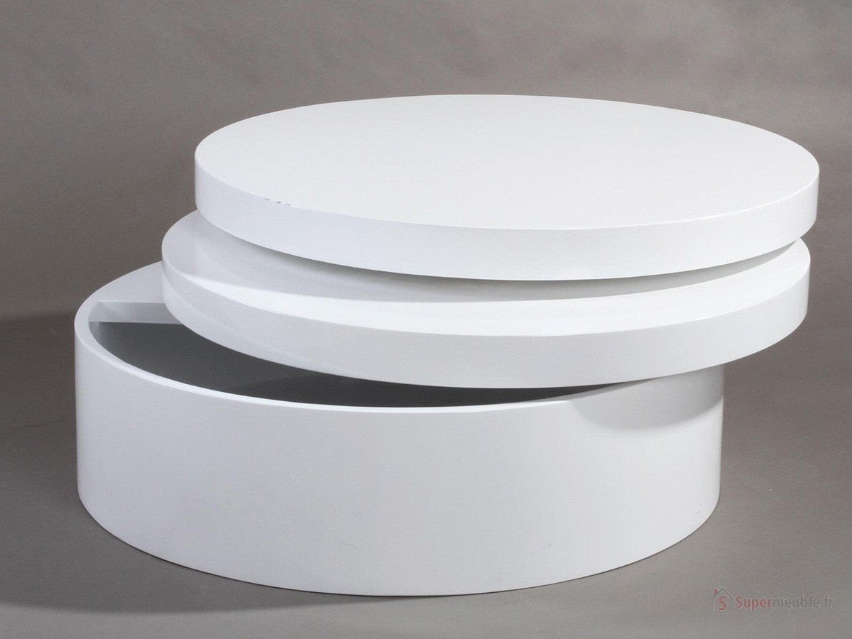 Table basse ronde extensible