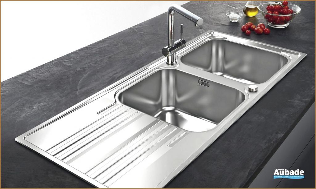 Fixation evier inox sous plan