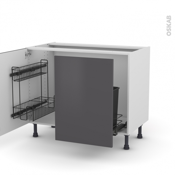 Meuble sous evier gris