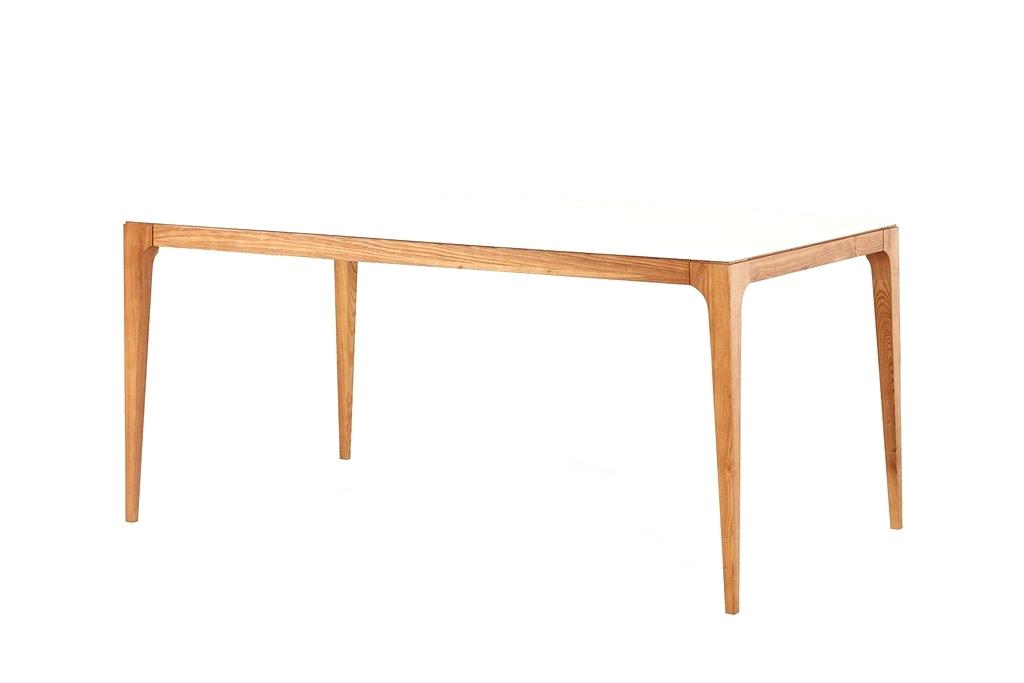 Table de repas verre et bois scandinave fiord