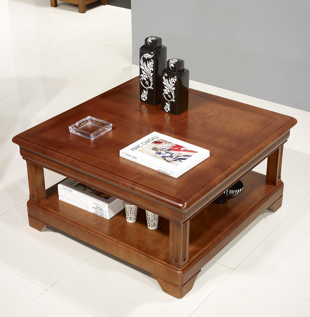Table basse ronde merisier louis philippe