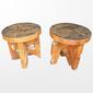 Tabouret en bois massif d'occasion
