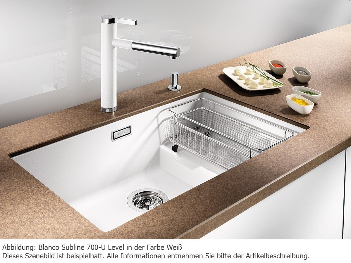Evier cuisine blanc