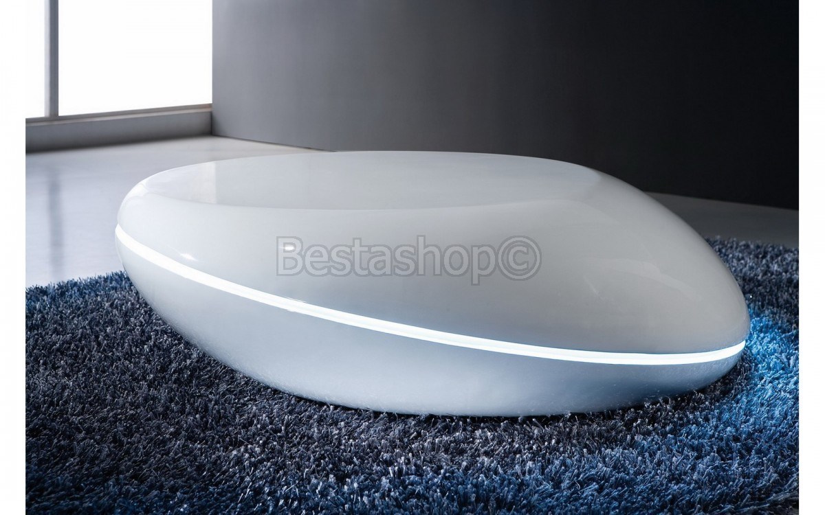 Table basse galet blanche pas cher