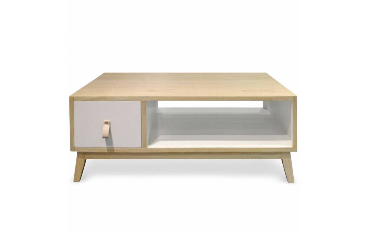 Table basse blanche style scandinave