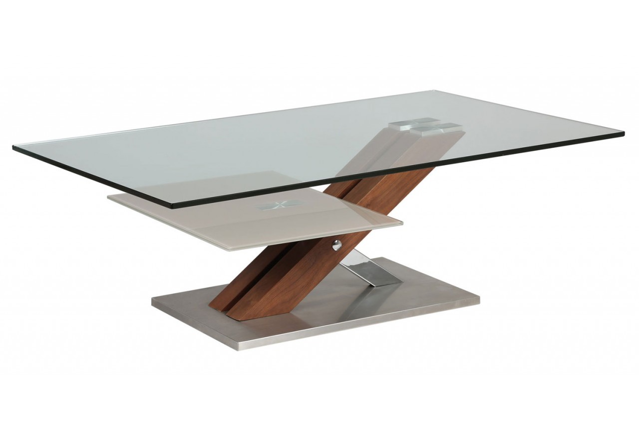 Table basse en verre de salon