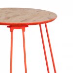 Table basse verre fluo