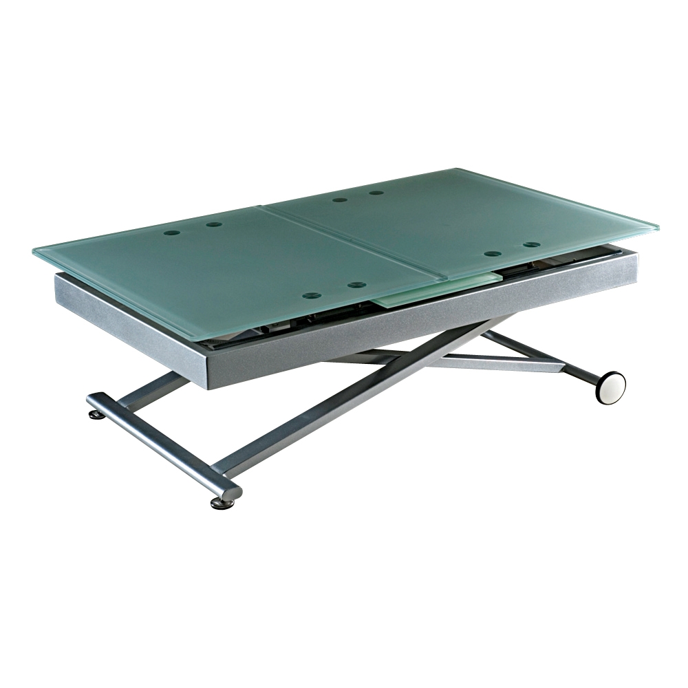 Table basse en verre sablé