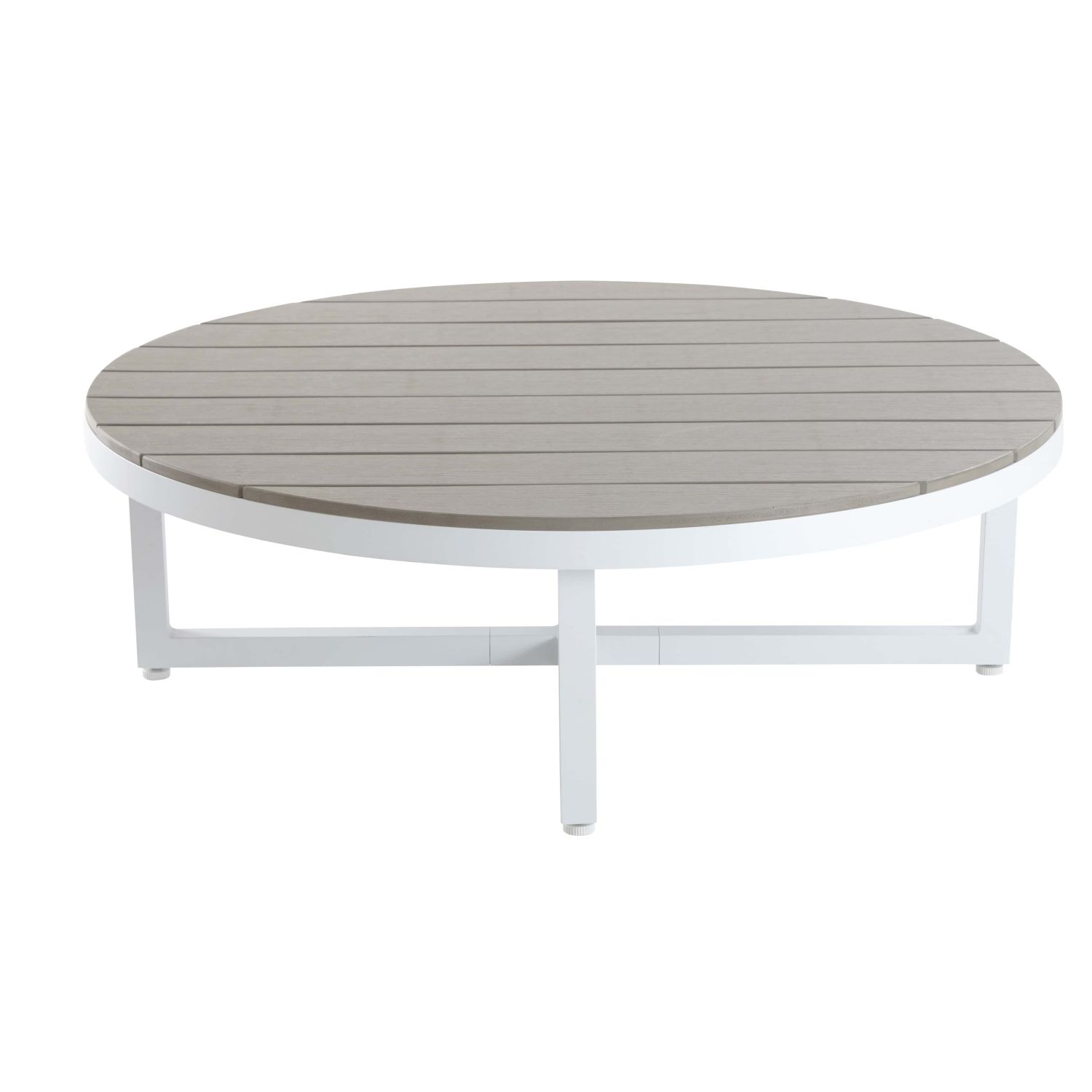 Table basse ronde en aluminium