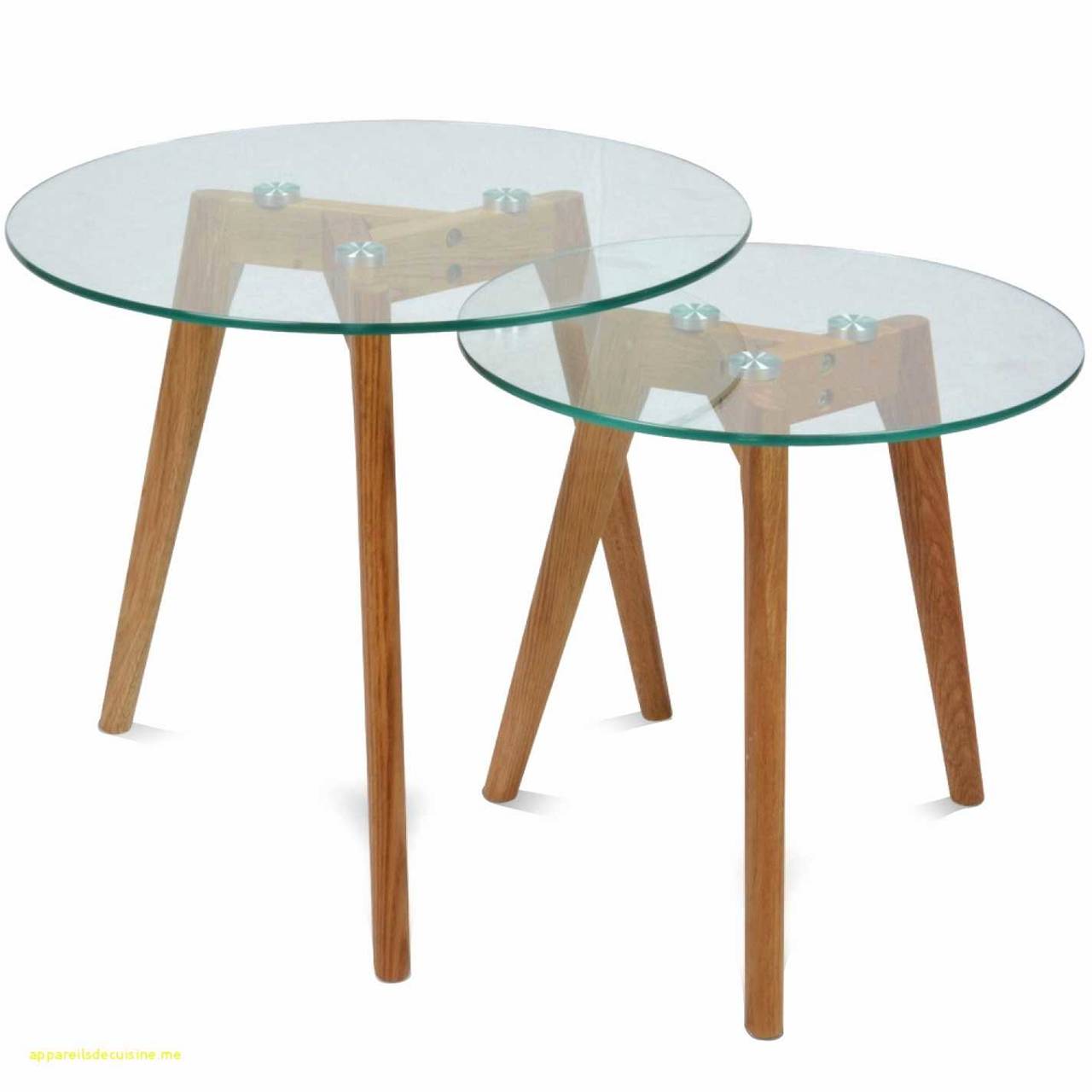 Table basse ronde verte
