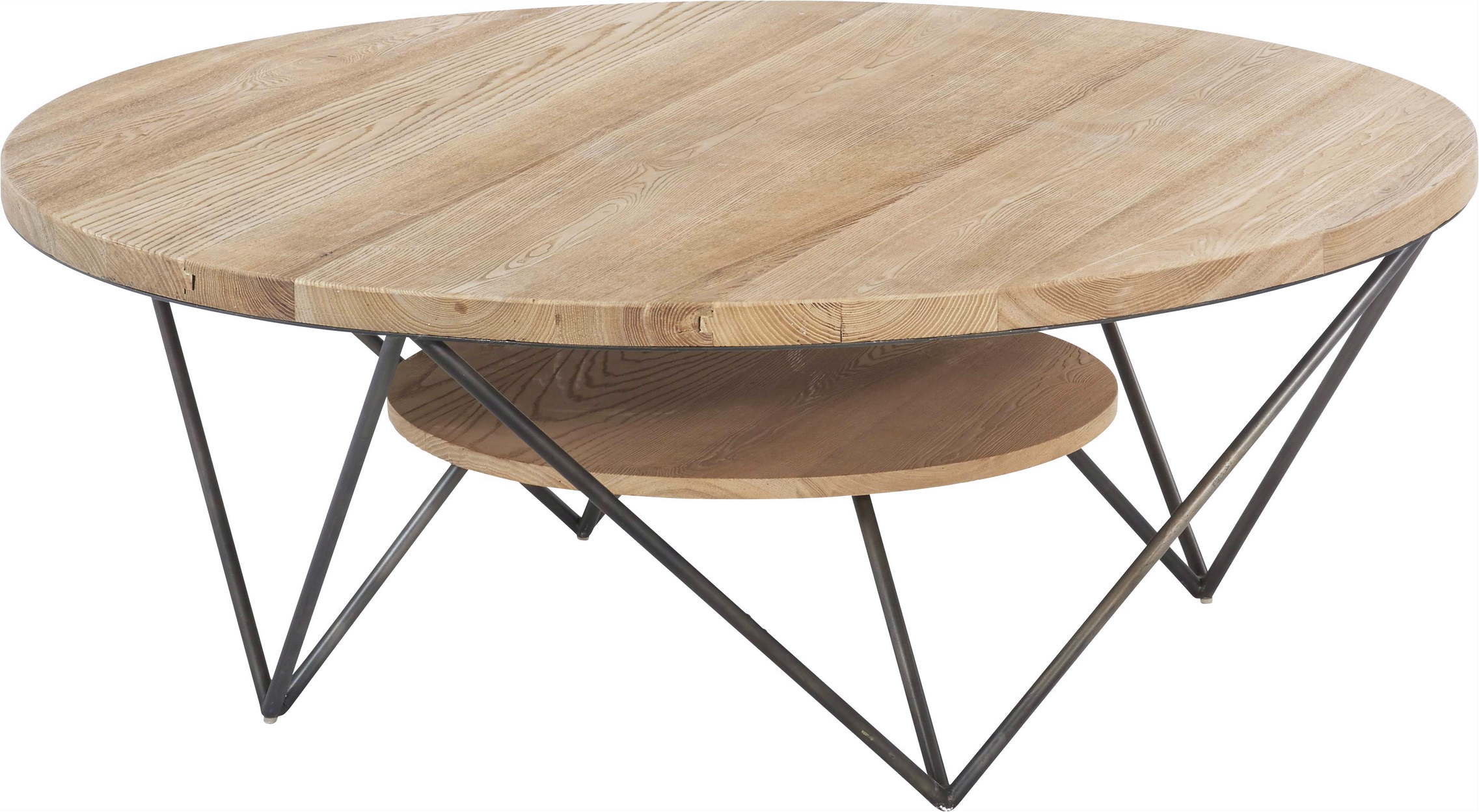 Table basse de jardin ronde en bois