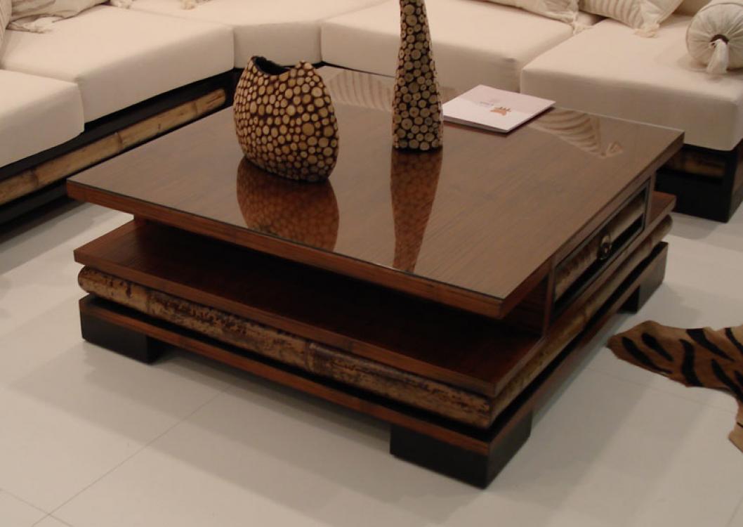 Table basse bambou pas cher